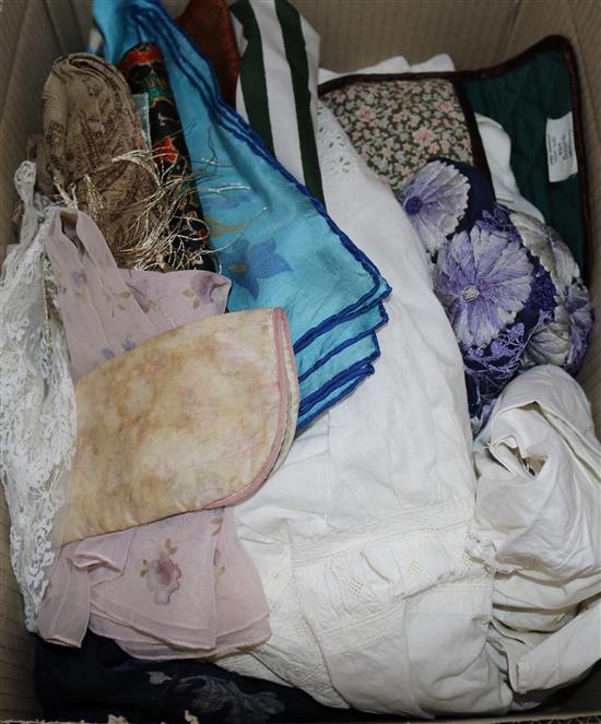 A quantity of linens, etc.